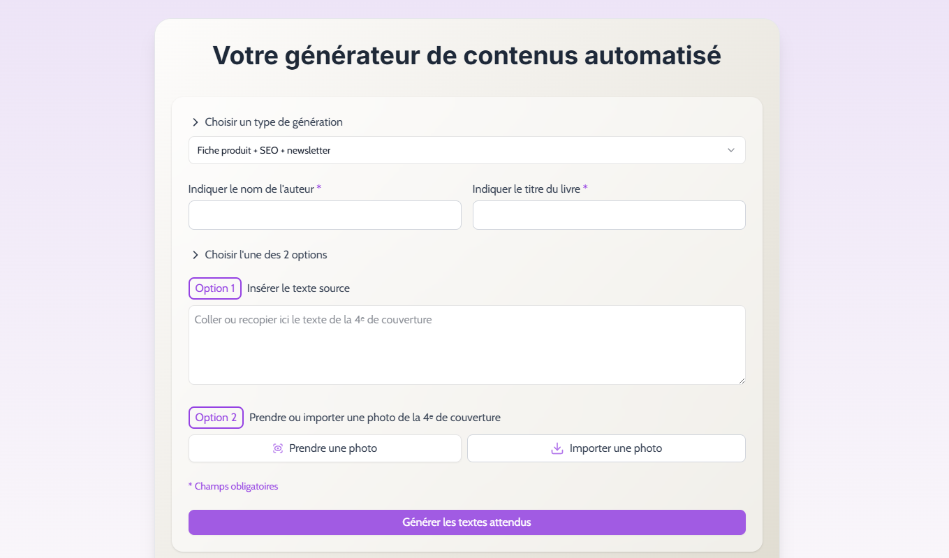 Votre générateur AI