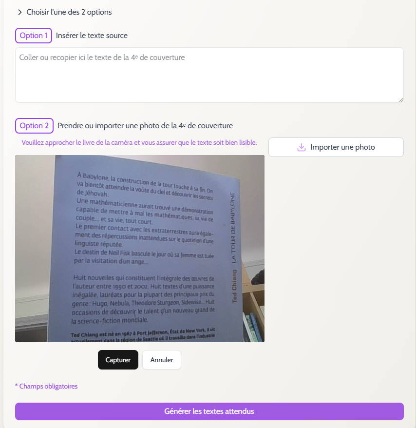 Votre générateur AI